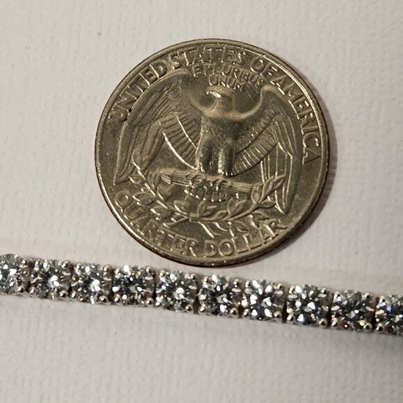 Retro Classic "Rainbow" Diamond Tennis Bracelet 925 STS 7.5" - Picture 12 of 13